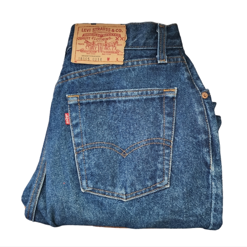 LEVIS x VINTAGE 505‎ Dark Wash Denim USA Made Size 16